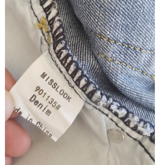 Sexy MISSLOOK Jean Shorts Size L - Picture 7 of 7